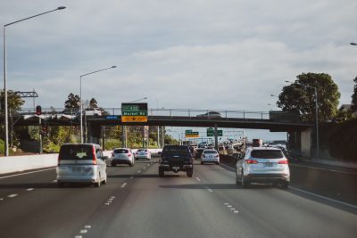 Cars driving on an road